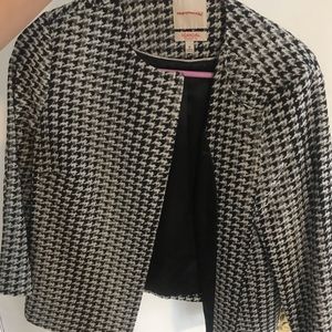Black and white blazer